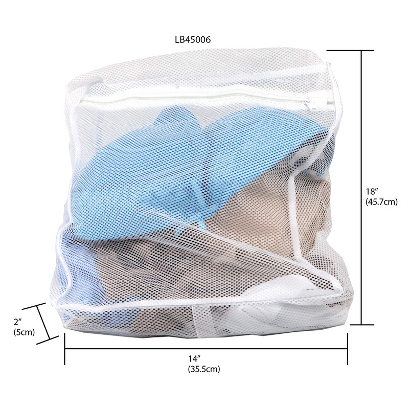Sunbeam Mesh Intimates Delicate Wash Laundry Bag, White (Medium)