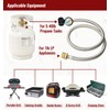 CALPOSE 6 Feet Propane Adapter Hose with Gauge, 1lb to
