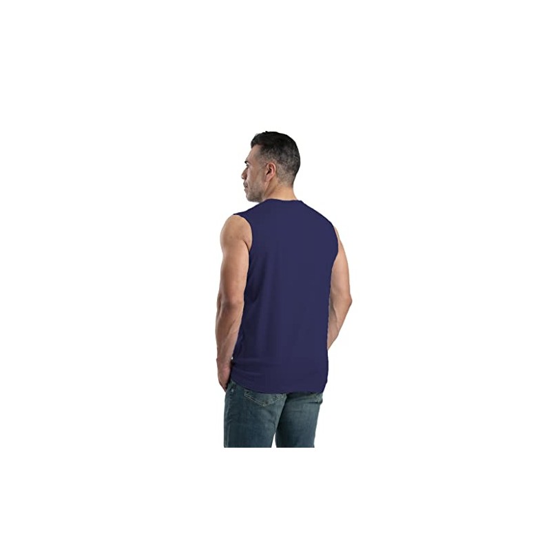 Berne Men's Lightweight Performance Sleeveless Pocket T-Shirt, X-Large, Regular, Space