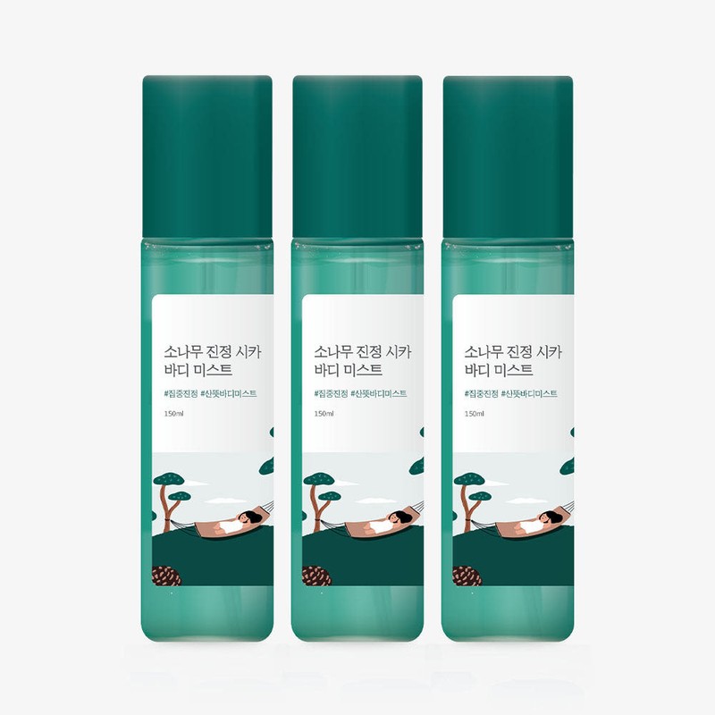 roundlab 라운드랩 소나무 진정 시카 바디 미스트 150ml 3개 세트