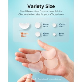 Acne Patches Pimple Patches, 5 Sizes 84 Patches for Large Zit Breakouts, Acne Patches for Face, Chin, or Body, Acne Spot Treatment with Tea Tree & Calendula Oil, Hydrocolloid Bandages for Acne Skin