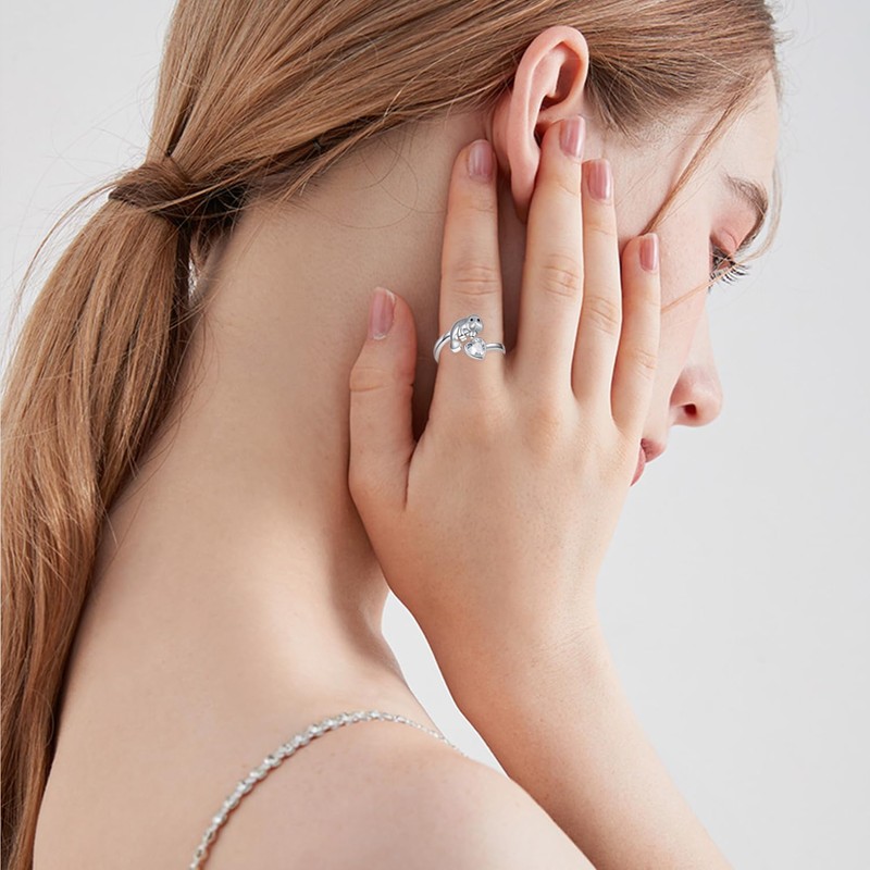 Manatee Gifts 925 Sterling Silver Manatee Ring Jewelry Gifts for