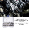 250PCS Flat Washer Kit Stainless Steel 5 Specifications Anti Corrosion