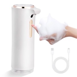 Dispensador de Jabón Baño Automático Portátil, Dispensador de Jabón en Espuma Sin Contacto, Dispensador de Jabón Manos Libres, Dispensador de Jabón Automático con Sensor de Movimiento para Baño