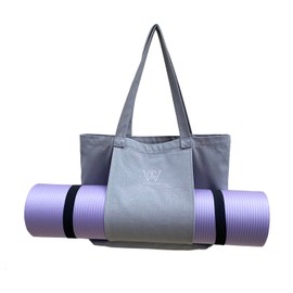 Wivmypog yoga mat bag, Yoga Mat Tote Bag with Mat Carrier Pocket, Easy to Carry Gym Shoulder Bag for Women and Men Workout, Pilates, Office Workout,Gym (Gray)