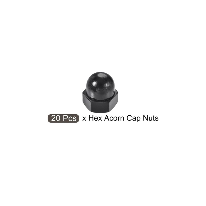 METALLIXITY 20pcs Acorn Cap Nuts (M6x1mm) Nylon Acorn Dome Cap