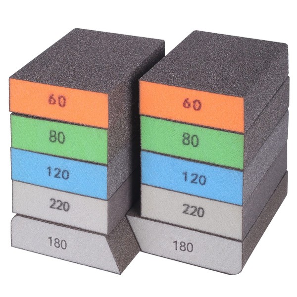 BOSHCRAFT BOSHCRFAT 10 Pack Sanding Block, Washable and Reusable Sanding