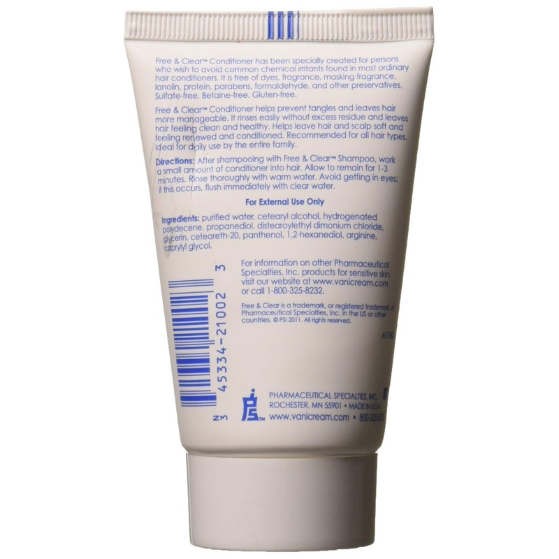 Free & Clear Conditioner, 2 Ounce Travel Size (Pack of
