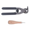 Leather Silent Pliers Diamond Awl Black Handle 4mm 4 Teeth