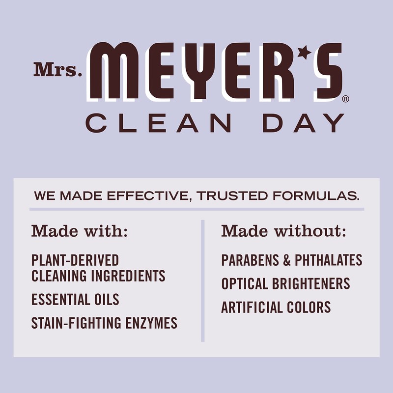 MRS. MEYER'S CLEAN DAY Liquid Laundry Detergent, Biodegradable Formula Infused