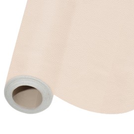 Leather Repair Patch Tape, Self Adhesive Leather Repair kit for Furniture, Leather Patches for Couch,Car Seat,Motorcycle seat,Loveseat (Beige-Litchi Grain, 17X79 Inch)