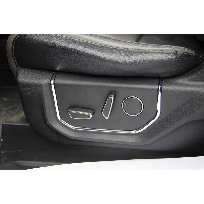 Justautotrim Chrome 2pcs Front Seat adjustment button panel upgrade trims