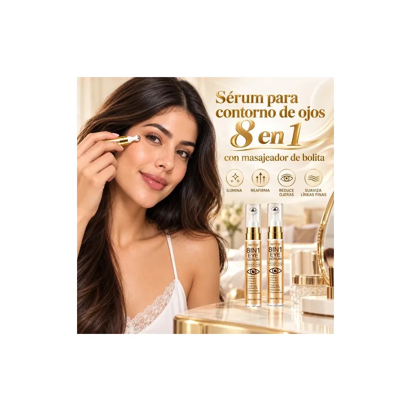 Suero Para Ojos Retinol Colágeno Cafeína Péptidos 15ml 2pcs