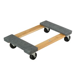 Global Industrial Hardwood Dolly - Carpeted Deck Ends, 30 x 18, 1000 Lb. Capacity