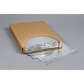 Insulated Cushion Foil Wrap, 5C13, 10-1/2" x 13", Plain Unprinted Silver, 500 Sheets Per Box