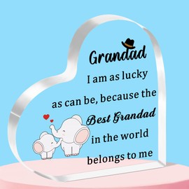 QMVMV Grandad Gifts from Grandchildren Acrylic Plaque Grandad Gifts Birthday Christmas Thanksgiving for Grandad