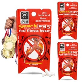 SportLegs Fast Fitness Boost - Suplemento de ácido láctico pre-entrenamiento, paquete de 5 tapas, paquete de prueba de 3