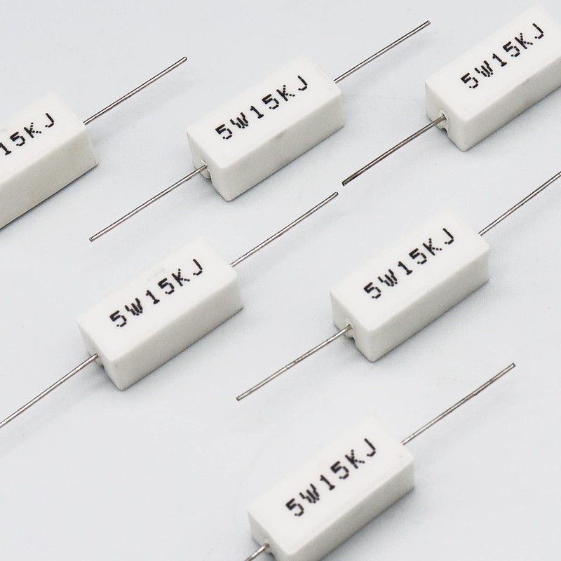 Cement Resistor 10 PCS 5W 15K Ohm 5% Axial Lead