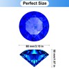 80MM/3.15in Blue Diamond Crystal Diamond Paperweight with Stand Jewels Wedding