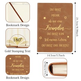 Gifts for Girlfriend, Best Friend Gifts, Christmas, Friendship Girlfriend Gifts, Funny Gifts, Birthday Gift for Women, Gift Ideas, Leather Notebook A5, Lined, 200 Pages