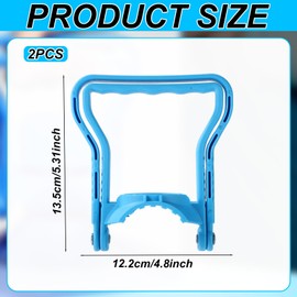Lyreh 2pcs Heavy Duty Water Jug Handles, Plastic Ergonomic Heavy Duty Water Bottle Handles Practical Lifting Holder Accessories for Standard 5 Gallon Jugs (Blue)