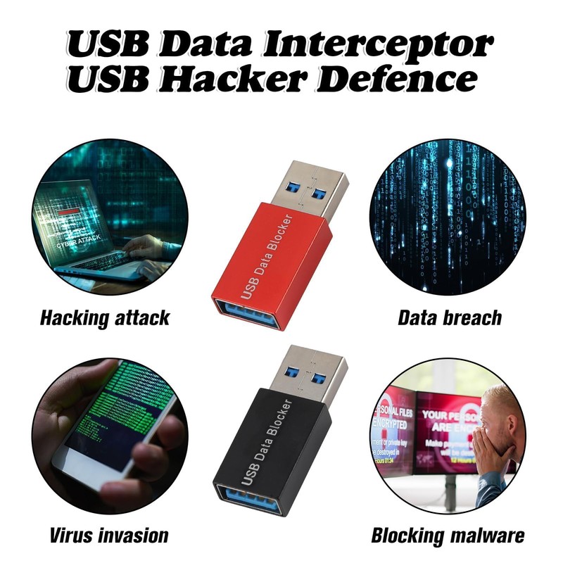tinshow USB Data Blocker Protect Against Juice Jacking, 2PCS Data