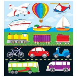 Carson Dellosa Transportation Shape Stickers (168027)