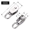 2 Pack M25 Single Pulley Block, 304 Stainless Steel Pulley