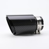 Carbon Fiber Exhaust Tip 2.5 Inlet 3.5 Outlet Gloss Black