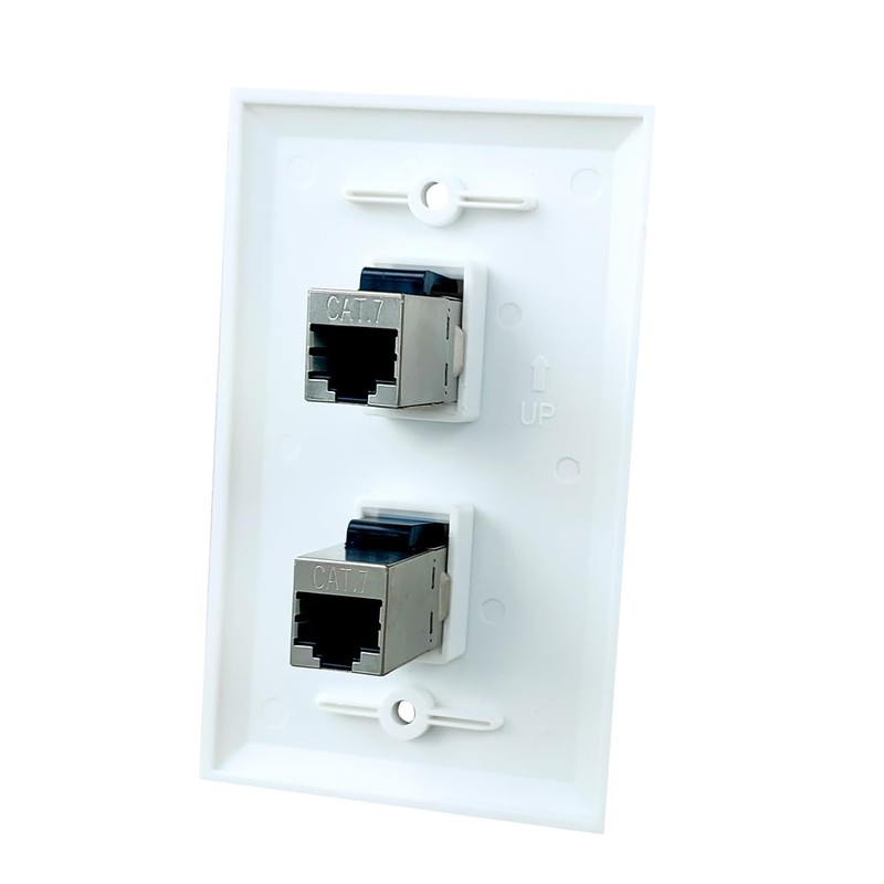BOPLAT 2 Port Ethernet CAT7 Wall Plate Female to Female