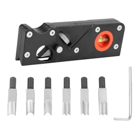 Chamfer Plane Adjustable Woodworking Hand Planer with 6 Cutter Head Efficient Wood Chamfer Plane for Professional Woodworker Beginner Craftsmen..(black)