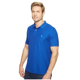 U.S. Polo Assn. Men's Ultimate Pique Polo, Blue Raft, L