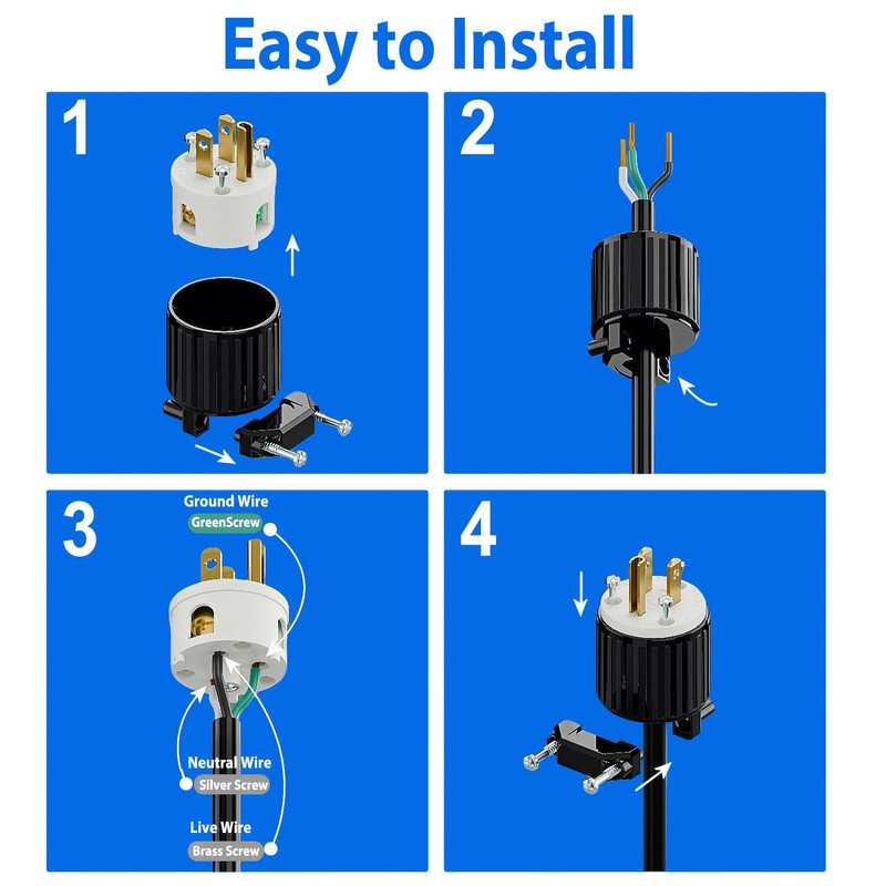 Nema 5-15P Male Plug Heavy Duty Replacement Male Plug –