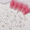 YFFSFDC Nail Parts, Nail Tool, Heart Parts, 3D, Transparent, Resin,