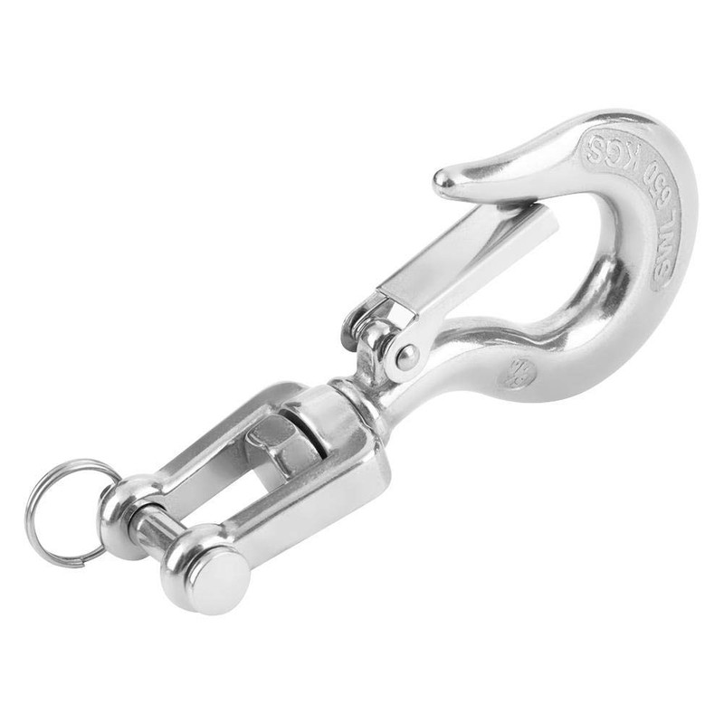 Hilitand 304 Stainless Steel Rotating Lifting Hook Latch Rigging Accessory