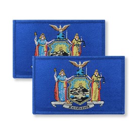 Overdecor New York Flag Patch Tactical Military Patches - Hook and Loop Fastener, 2 Pack