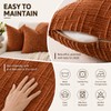 Chenille Throw Pillow Covers 18x18 Inch Orange, Set of 2