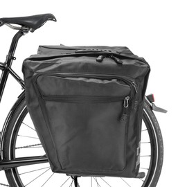 ASANMU Bicycle Bag for Pannier Rack, Bicycle Rear Pannier Rack, Bicycle Bag Double Bag, Multifunction Waterproof Pannier Rack Bag with Reflective Strips, Bicycle Saddle Bags