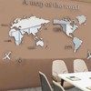Acrylic Wall Stickers 3D World Map Wall Mirror Sticker for