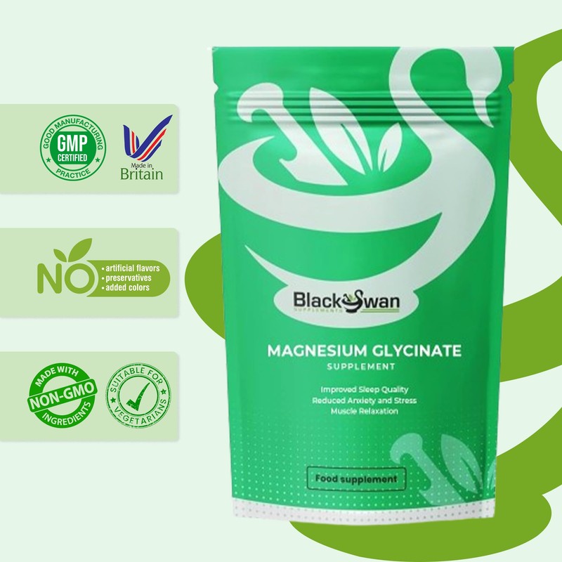Black Swan supplements Black Swan Magnesium Glycinate Capsules - 500mg