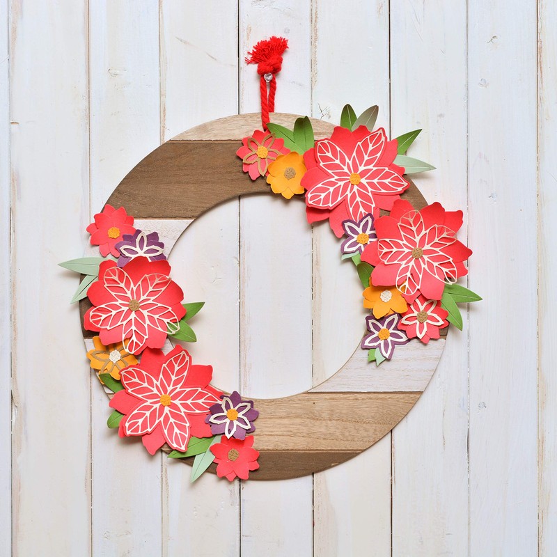 Sizzix Thinlits Cutting Dies Set 8Pk Poinsettia