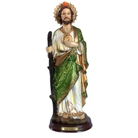 Gigi's Classy Kids 12" Saint St. Jude Thaddeus Glitter Statue Figurine Religious Gift San Judas Tadeo Estatua Figura