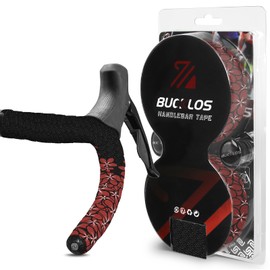 BUCKLOS Bike Handlebar Tape for Road Bike Comfortable Bicycle Handlebar Tape EVA Bike Bar Tape Grip 2 Rolls Bicycle Drop Bar Wraps Black Red