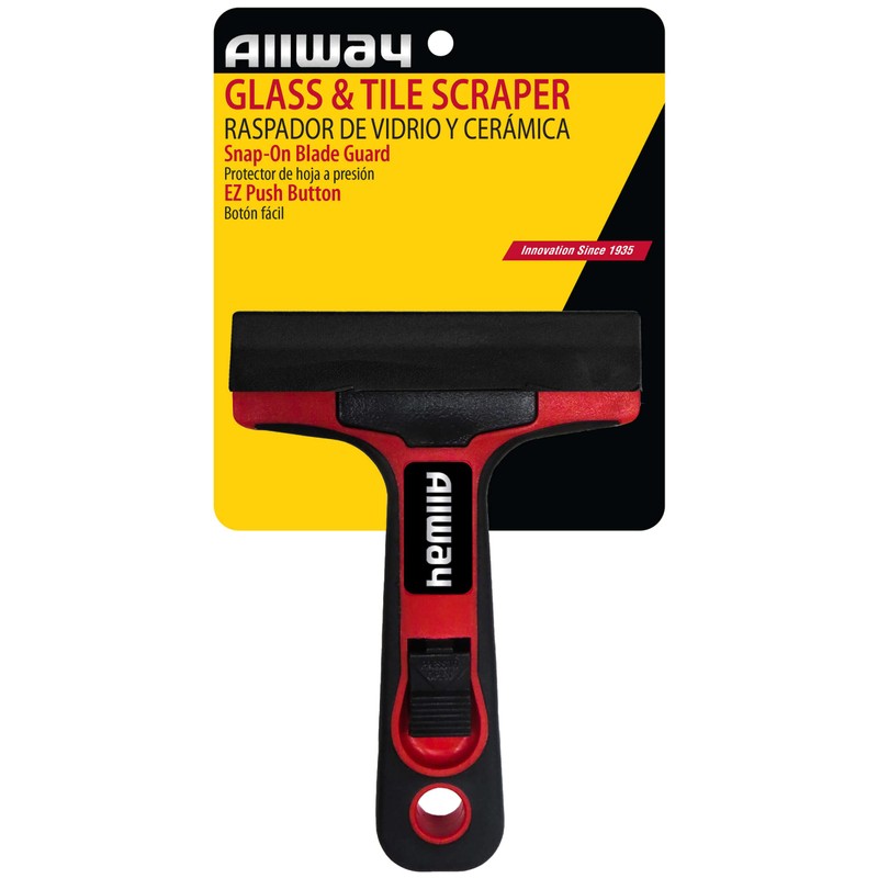 ALLWAY GTS-G Soft-Grip Glass & Tile Scraper with Snap-On Blade
