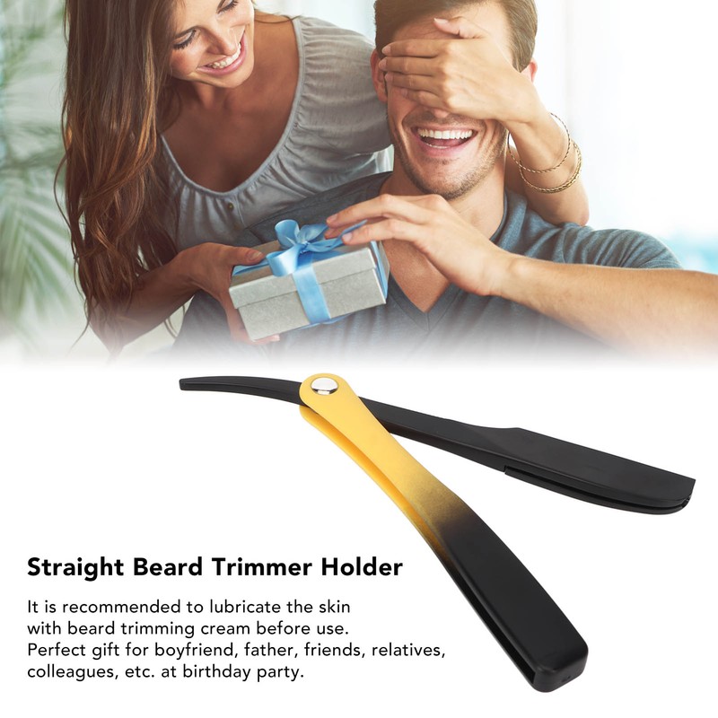 Straight Edge Beard Trimmer Holder Professional ABS Zinc Alloy Gradient