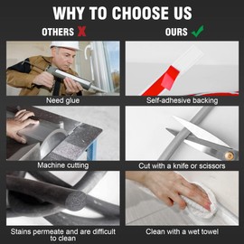 20 Ft Peel and Stick Trim Flexible Self-Adhesive Tile Edge Semicircle Waterproof Trim Tile Edge Liner for Kitchen Bathroom Corner Decor Wall Molding Ceiling Floor Baseboard - Silver