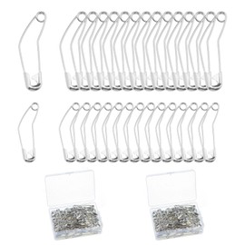 160Pcs Safety Curved Pins Large Safety Pins Crafting Quilting Sewing Basting Pins Enough Size Plated Steel Quilting Basting Pins