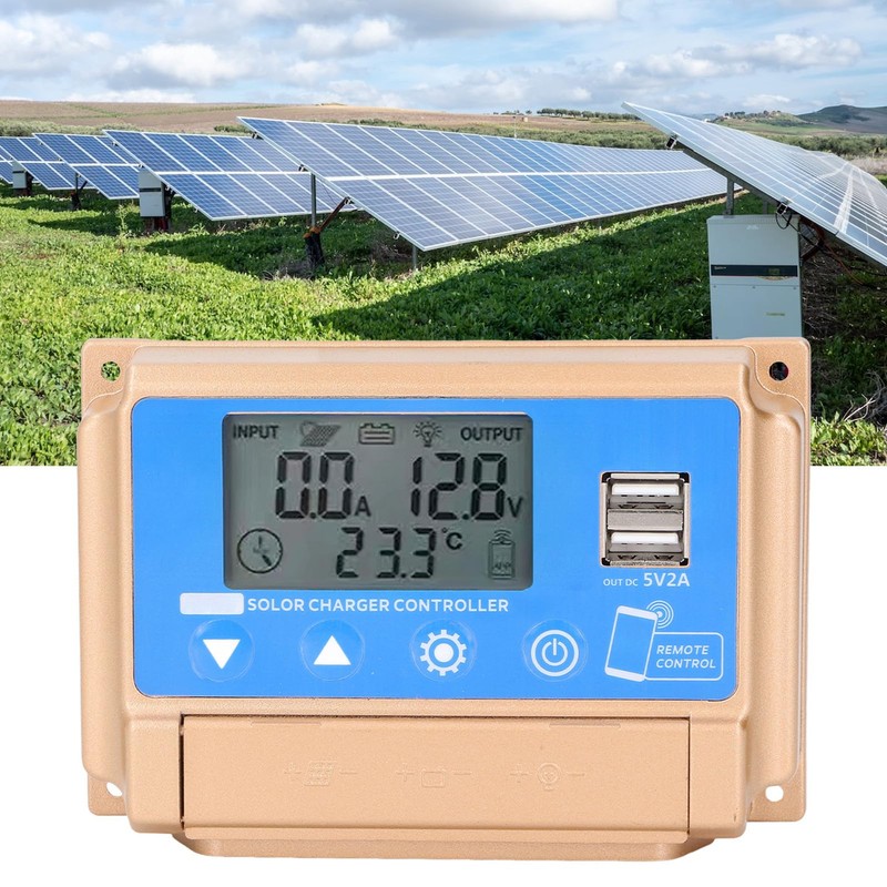 MPPT Solar Charge Controller, 12V 24V Adaptive Solar Panel Regulator