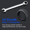 Qnkaa Ratchet Spanner Set Combination Wrench 12 Piece Metric Sizes