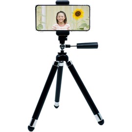 King 821485 Smartphone Tripod, Rainbow Eight, Black, 8 Tiers, Free-Cloud Head, Low Angle, Smartphone Compatible